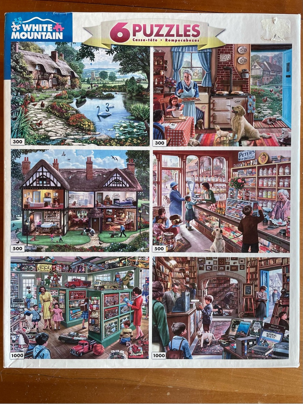 White Mountain Puzzle Bundle Set 6 Puzzles in one box.